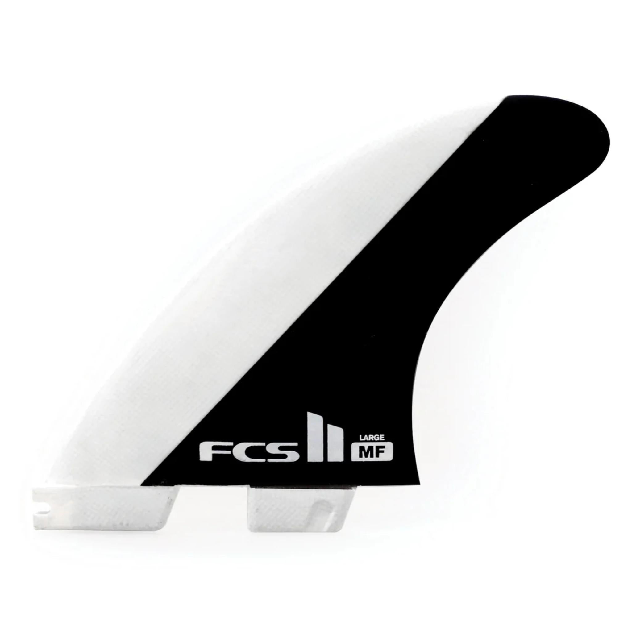 FCS II Mick Fanning Tri Fin Set - Black / White