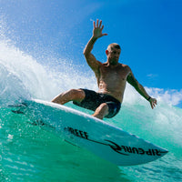 FCS II Mick Fanning Tri Fin Set - Black / White