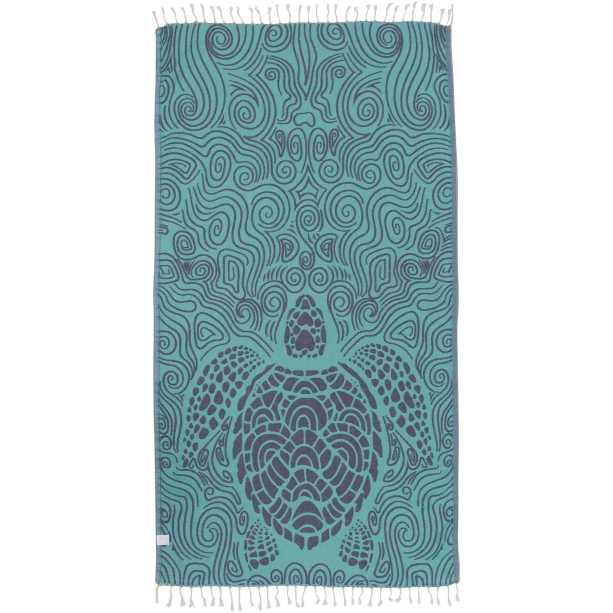 Sand Cloud Mint Swirl Turtle Beach Towel