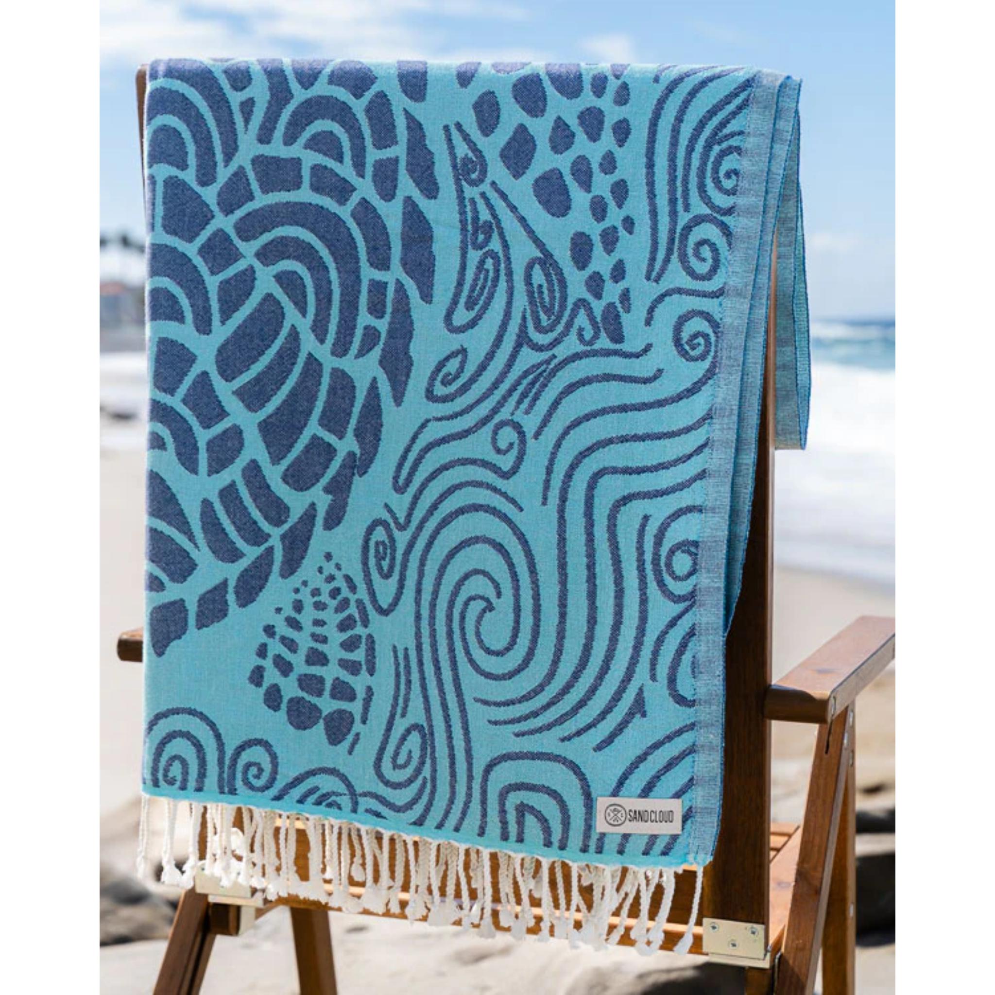 Sand Cloud Mint Swirl Turtle Beach Towel