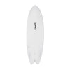 Misfit Beach Cloud Twin Fin EPS Surfboard - Primitek - Futures WHITE 5-8