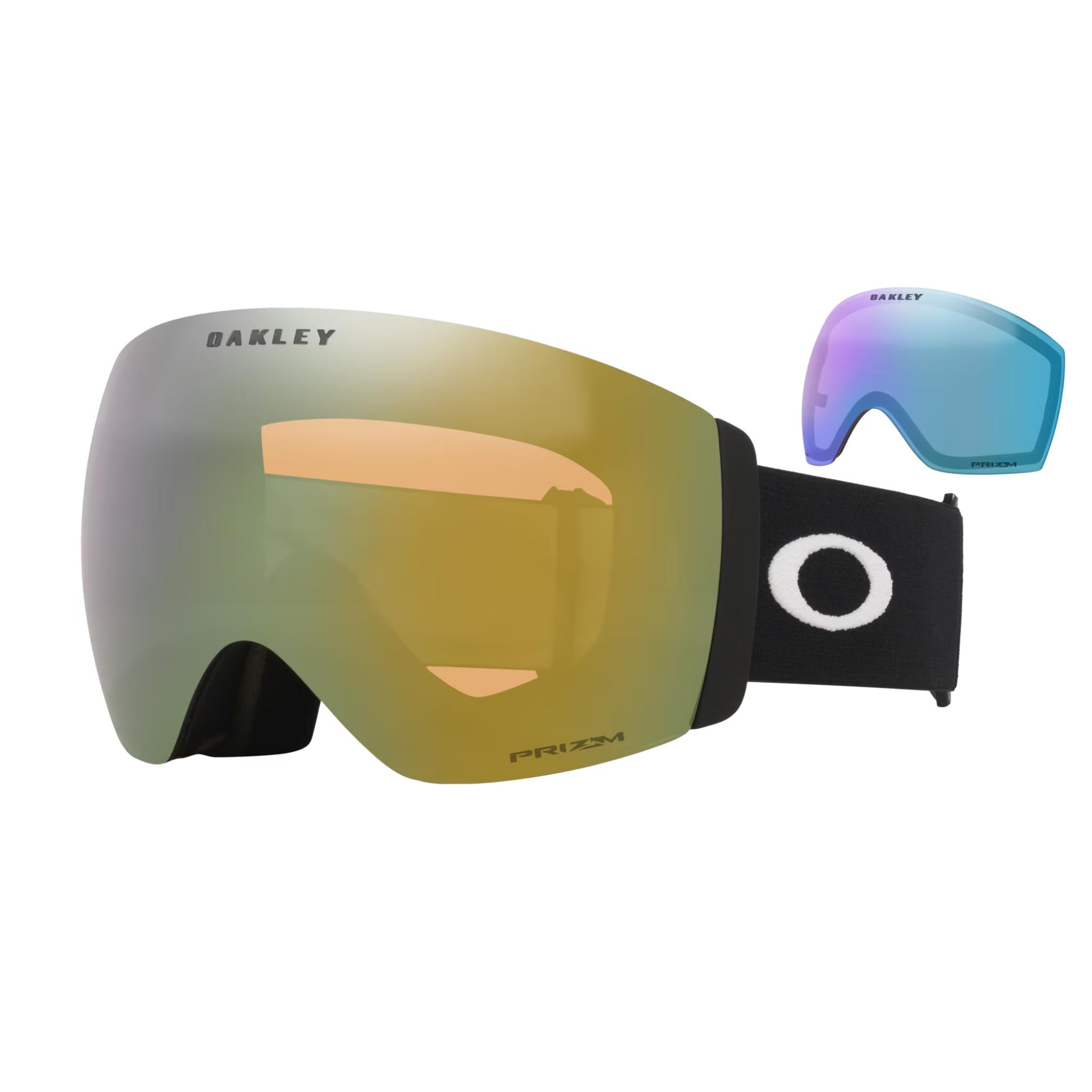 Oakley Flight Deck Pro M Goggle Matte Black W/ Prizm Sage Gold + Prizm Iced Iridium
