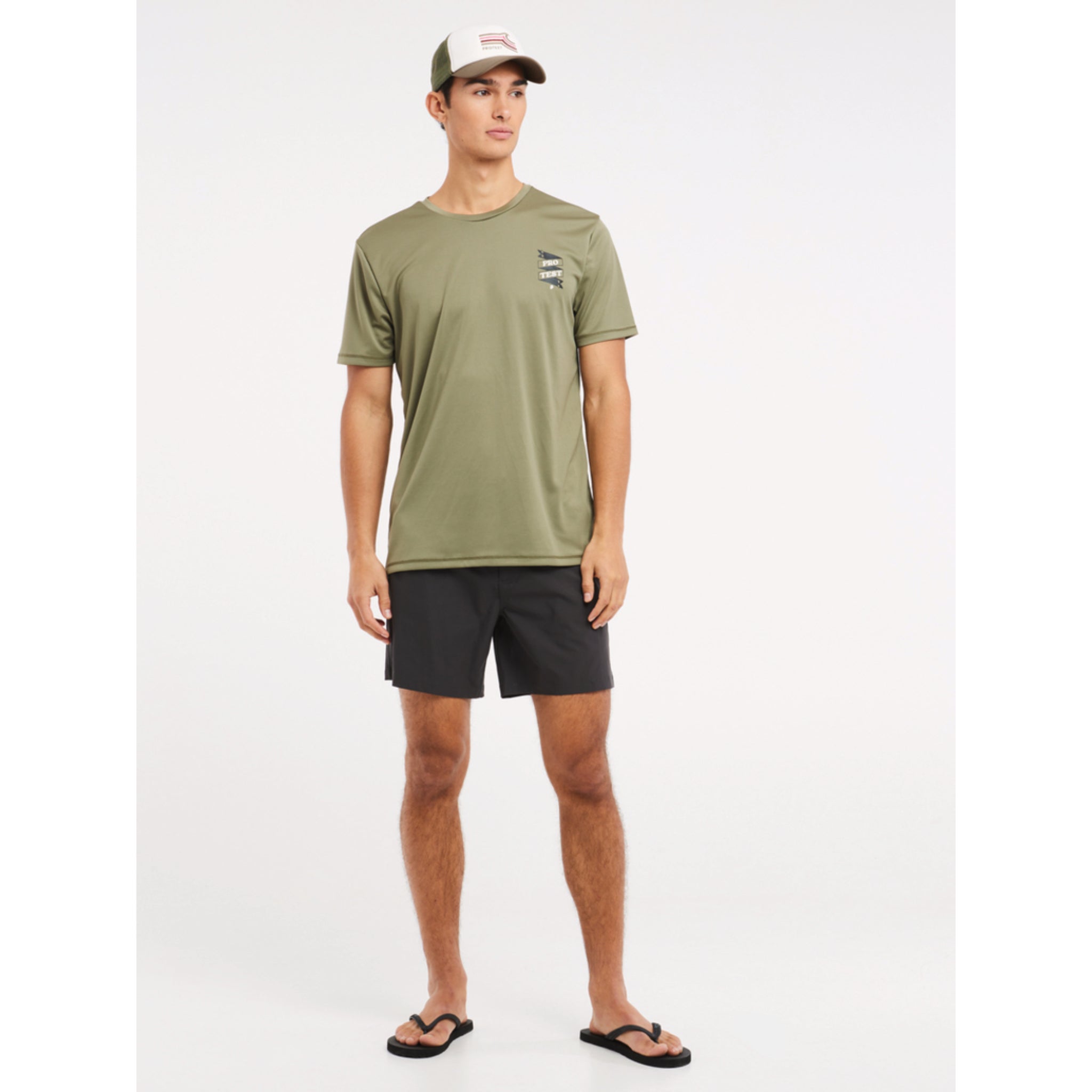 Protest Mens Preta Surf Tee
