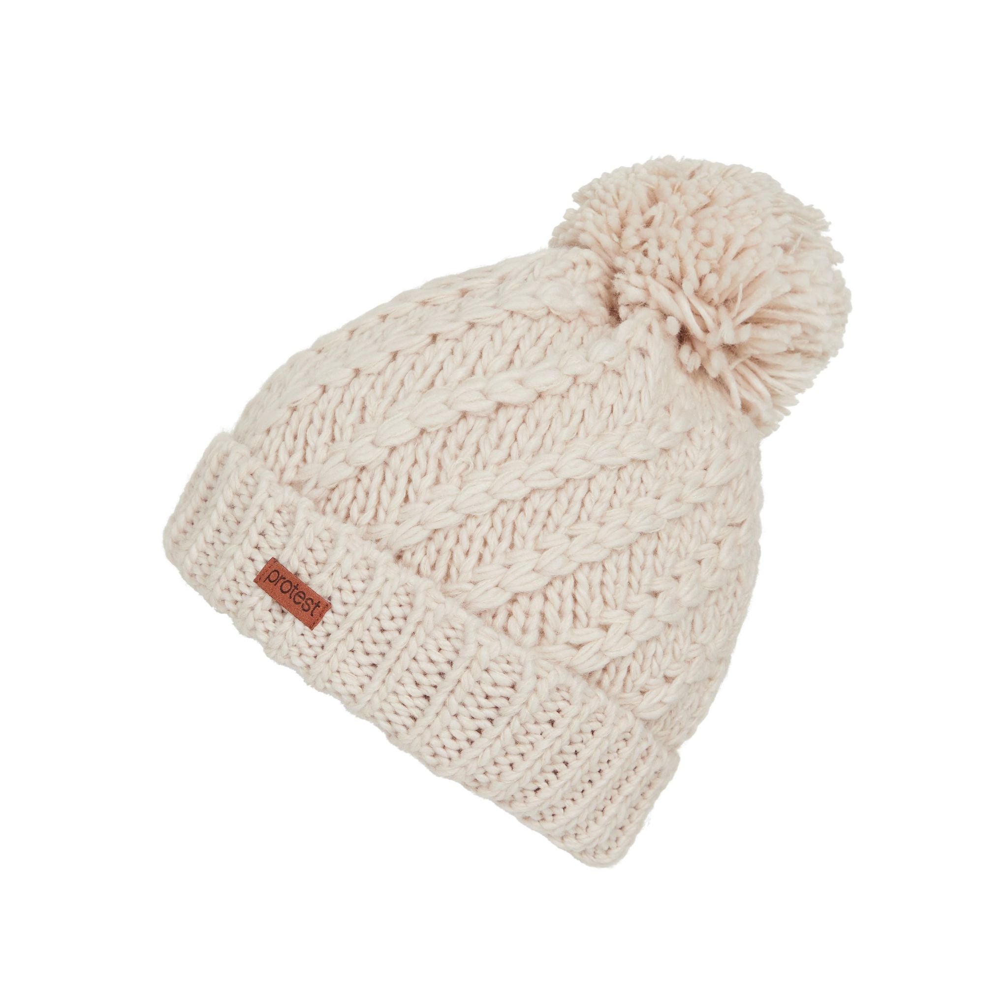 Protest Womens Paisley Beanie - Off White