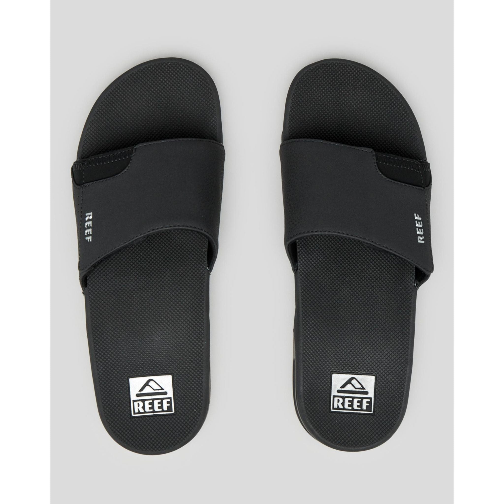 Reef Fanning Slide - Black Silver