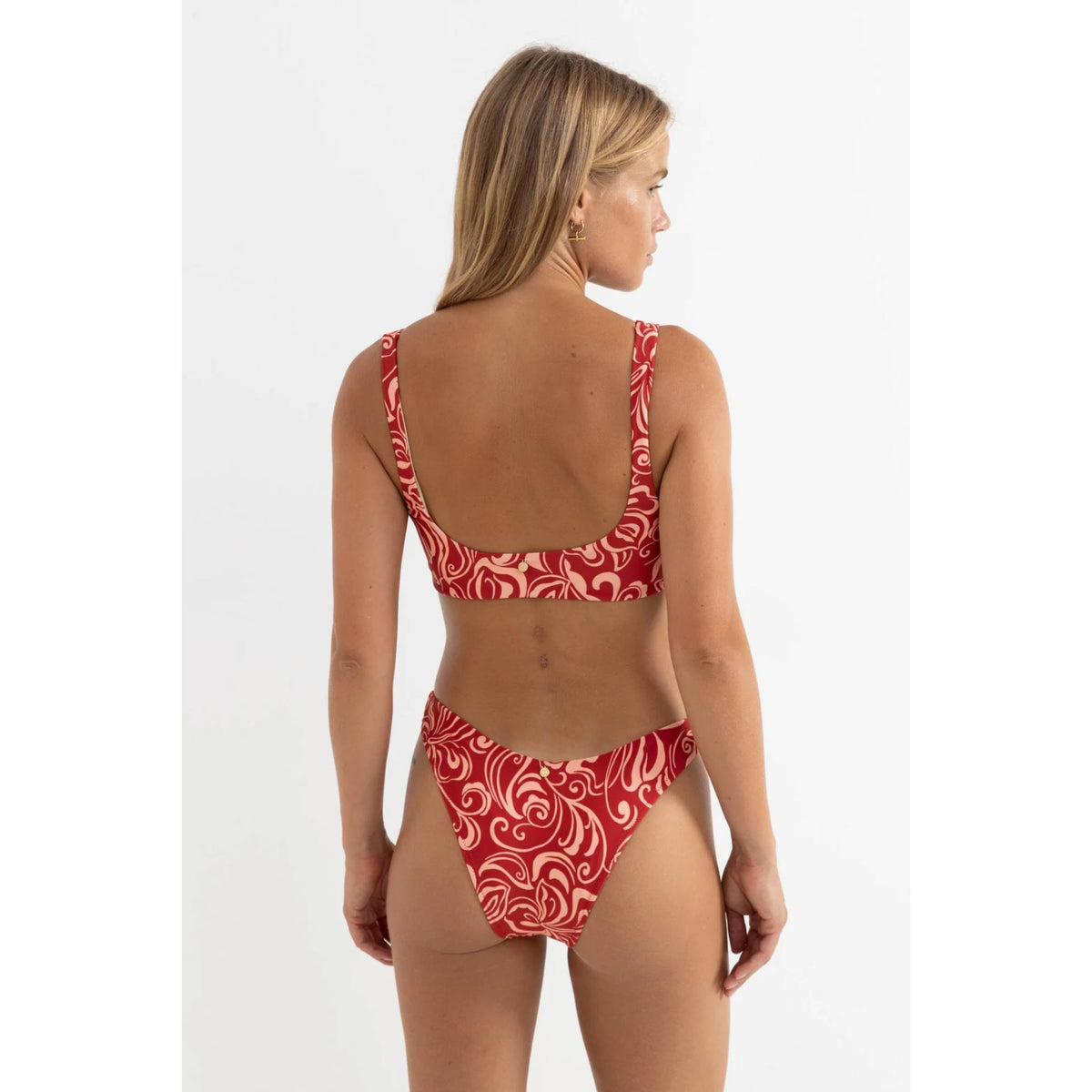Rhythm Kai Floral Twist Front Bikini Top