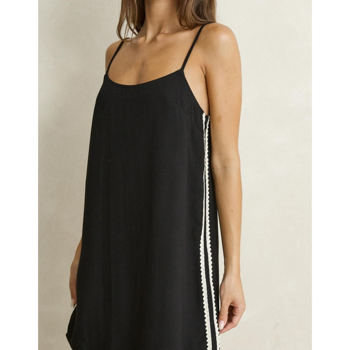 Rhythm Linen Lace Slip Mini Dress