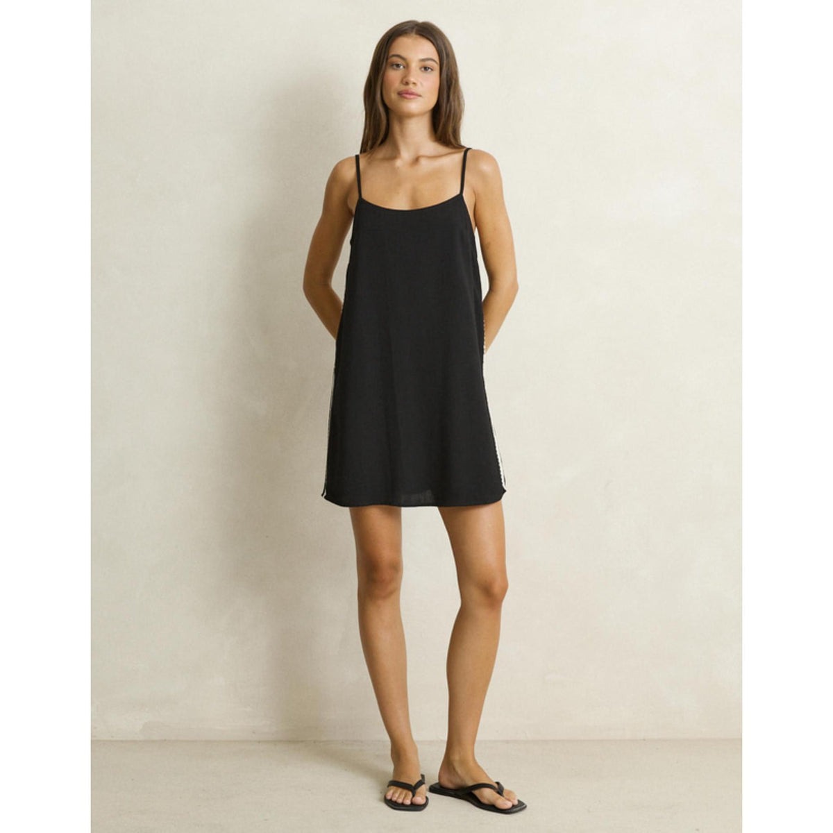 Rhythm Linen Lace Slip Mini Dress