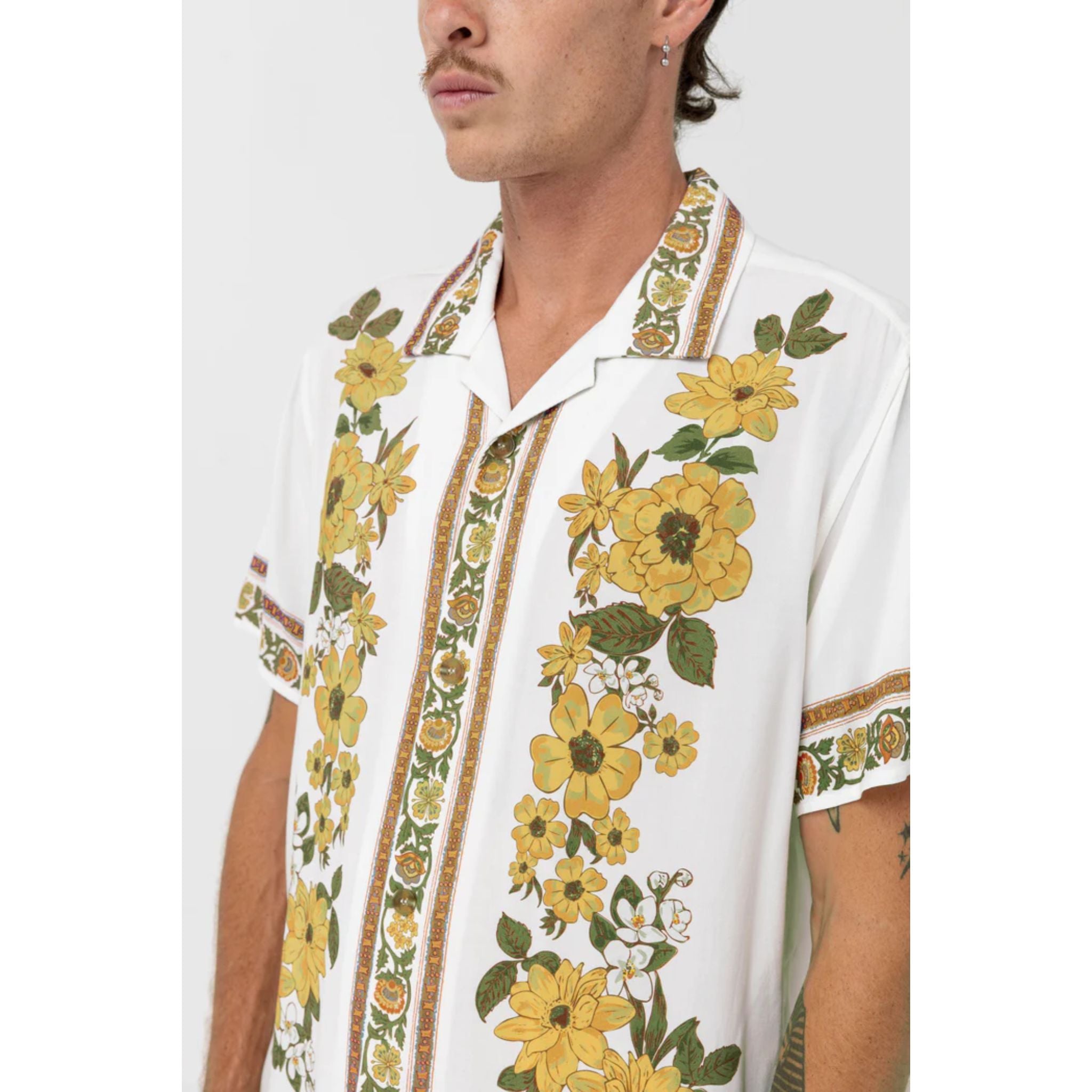 Rhythm Mens Floral Cuban SS Shirt
