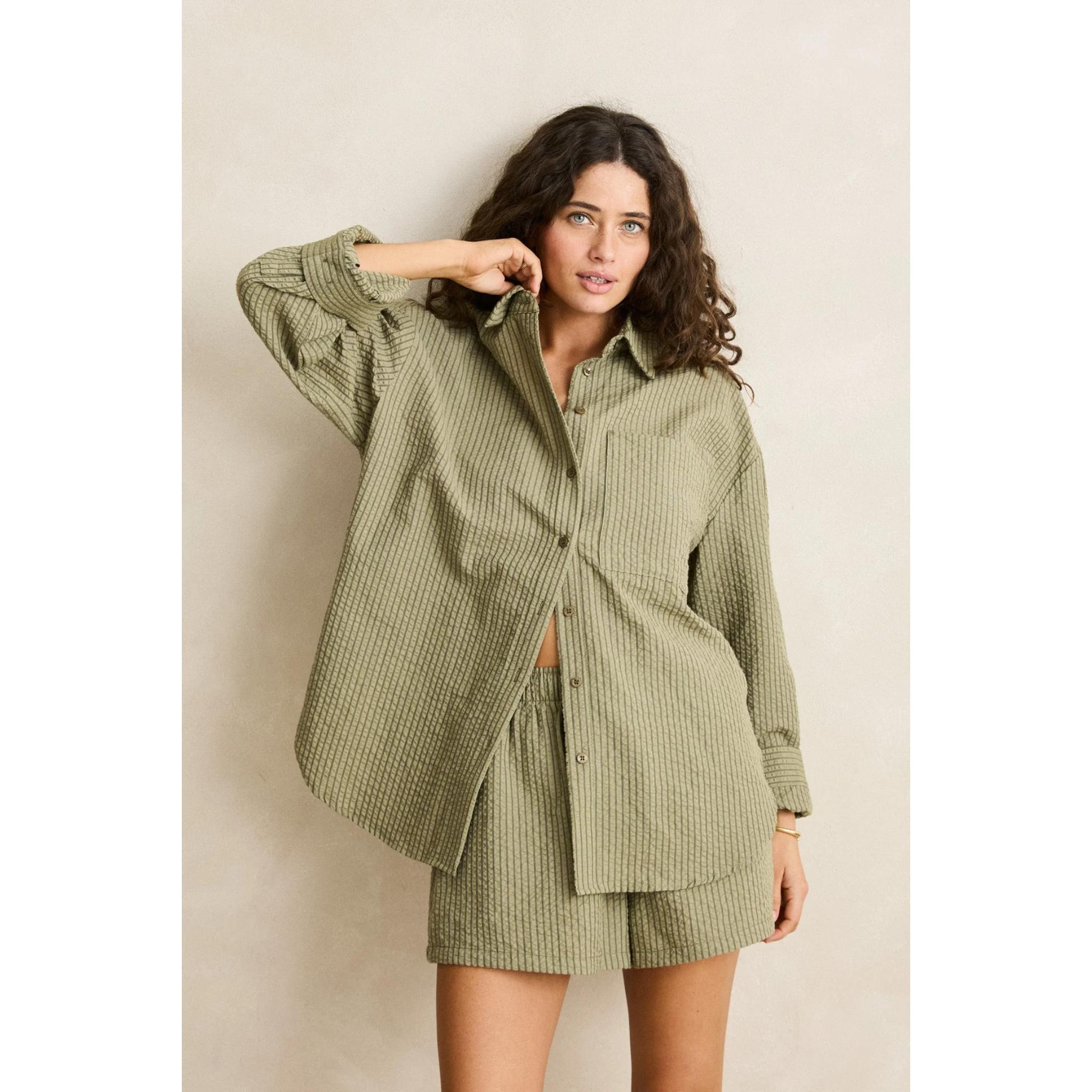 Rhythm Overswim Stripe Shirt