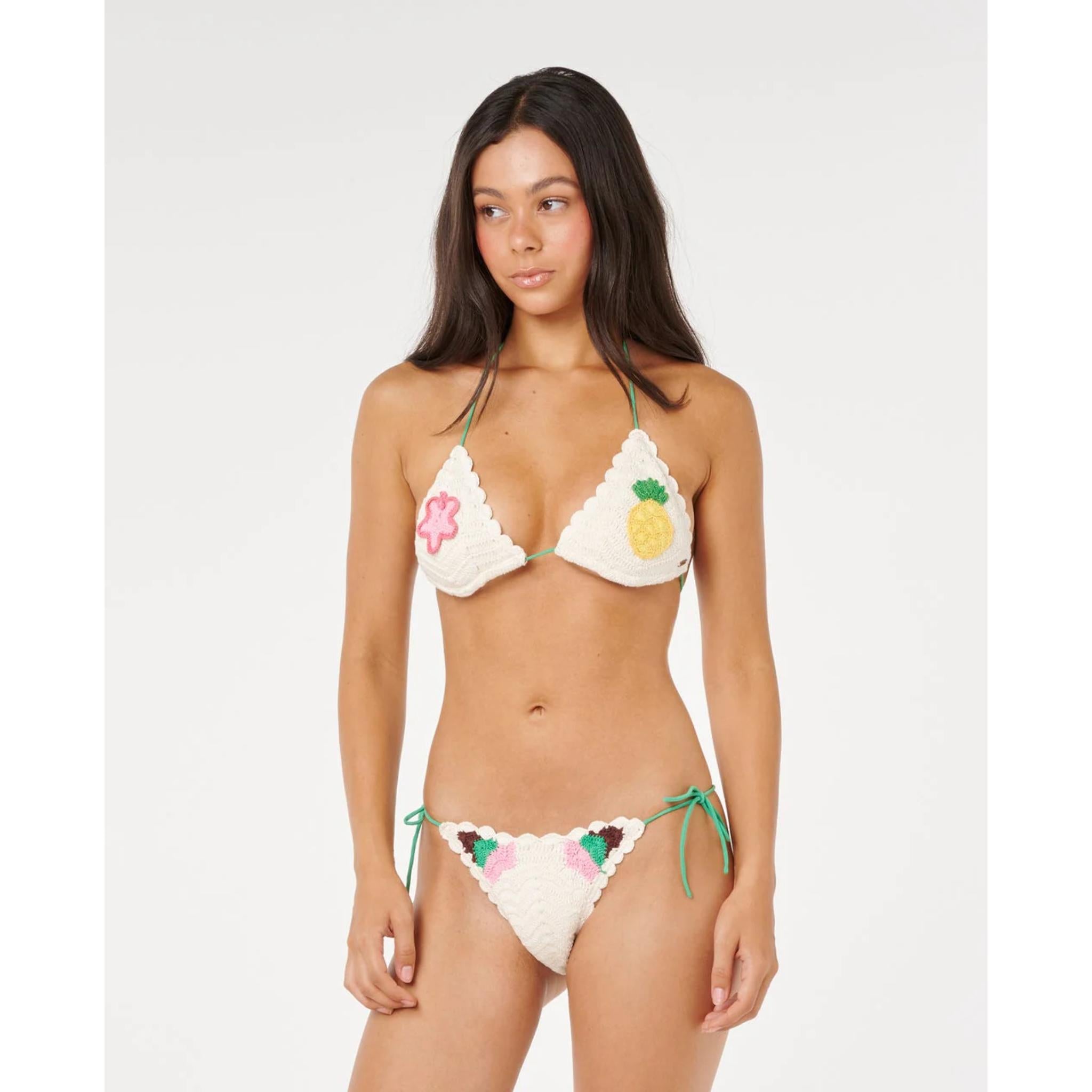 Rip Curl Luau Crochet Sliding Tri Bikini Top