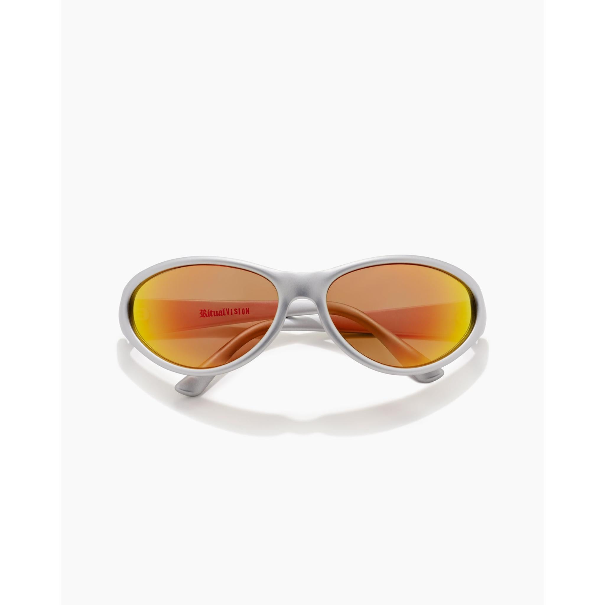 Ritual Morphine Sunglasses - Matte Chrome/Orange Reflective Polar