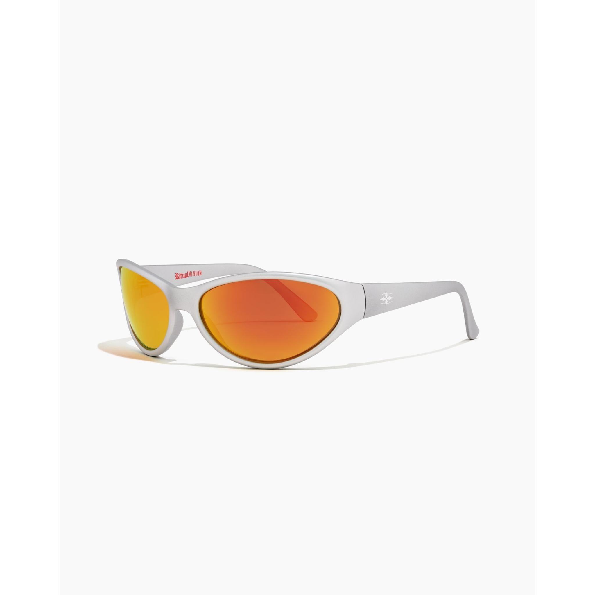 Ritual Morphine Sunglasses - Matte Chrome/Orange Reflective Polar