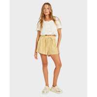 Roxy Mercado Stripe Elastic Waist Shorts