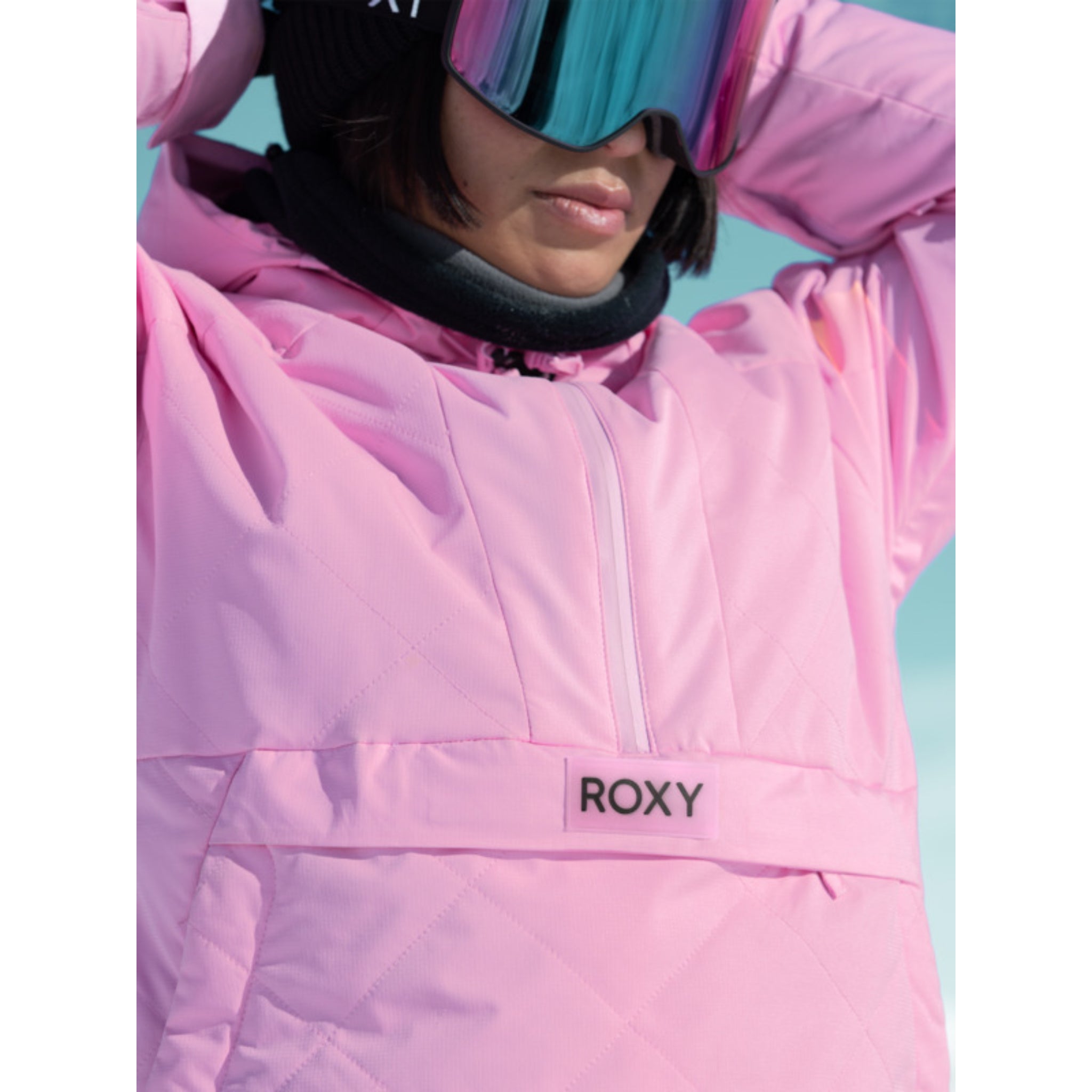 送料無料 新品 ROXY RADIANT LINES OVERHEAD L GR Roxy Radiant Lines Overhead Jacket - Pink Frosting