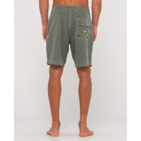 Rusty Burnt Rubber Fitted Boardshort