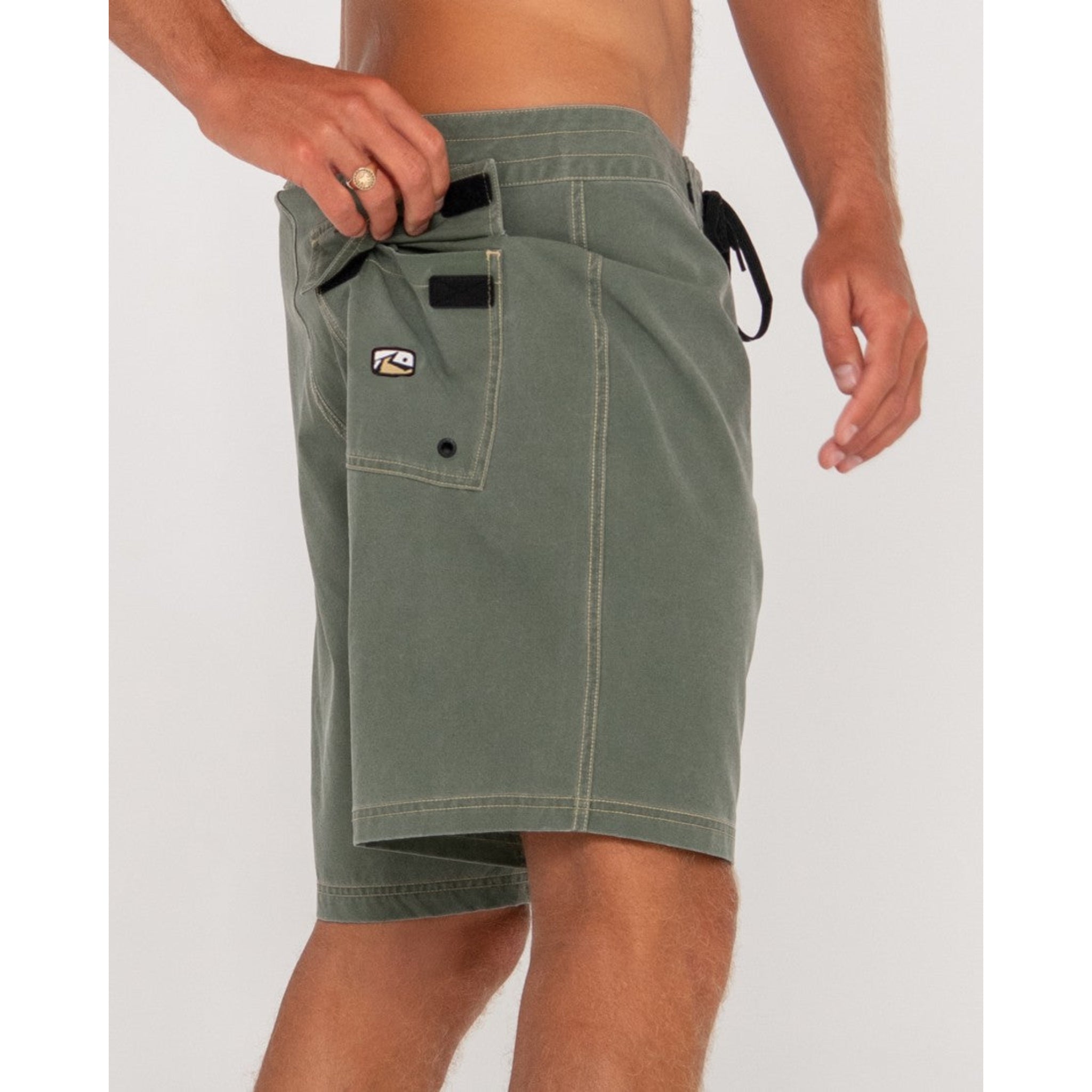 Rusty Burnt Rubber Fitted Boardshort