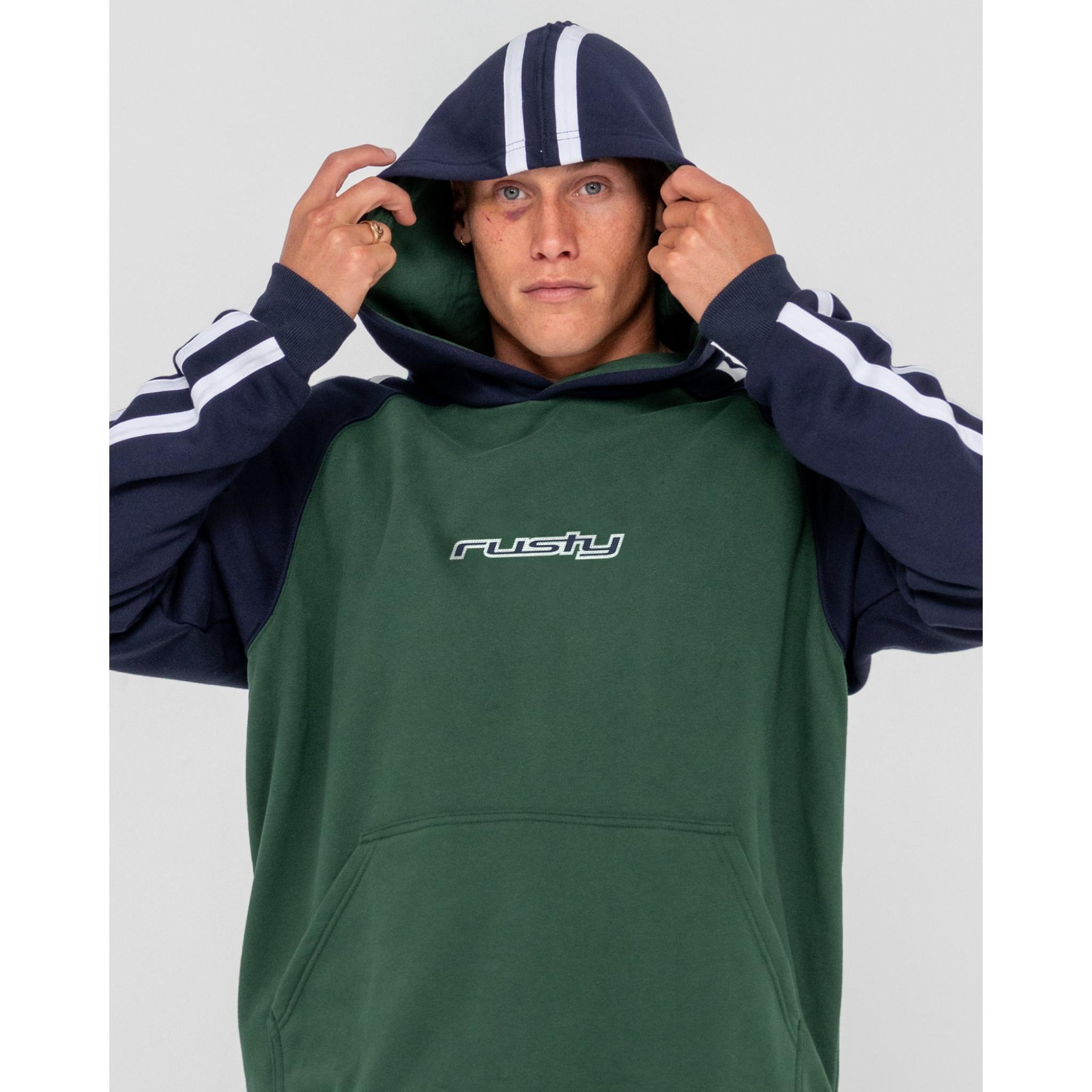 Rusty Denny Raglan Fleece Hoodie - Mens