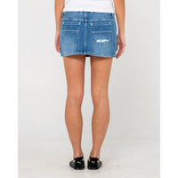 Rusty Flip Mommy Low Rise Mini Denim Skirt