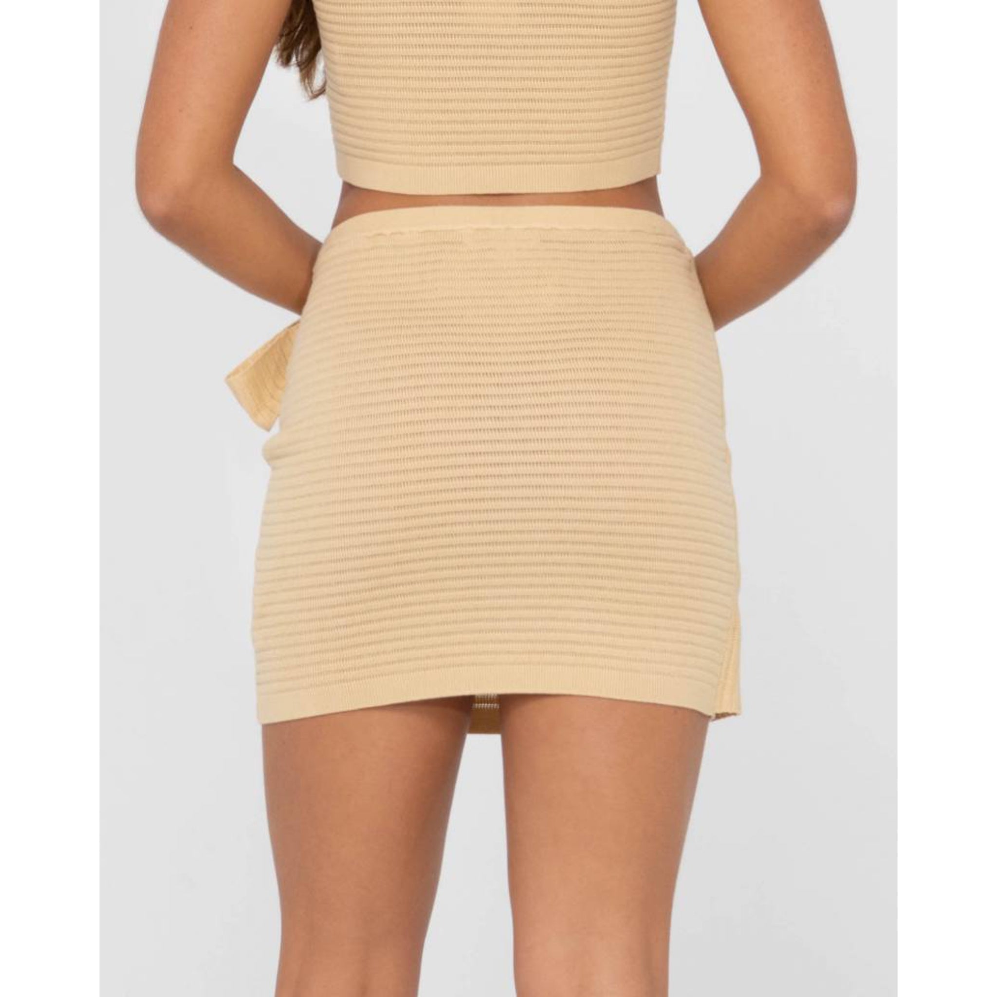 Rusty Harri Knitted Sarong Skirt