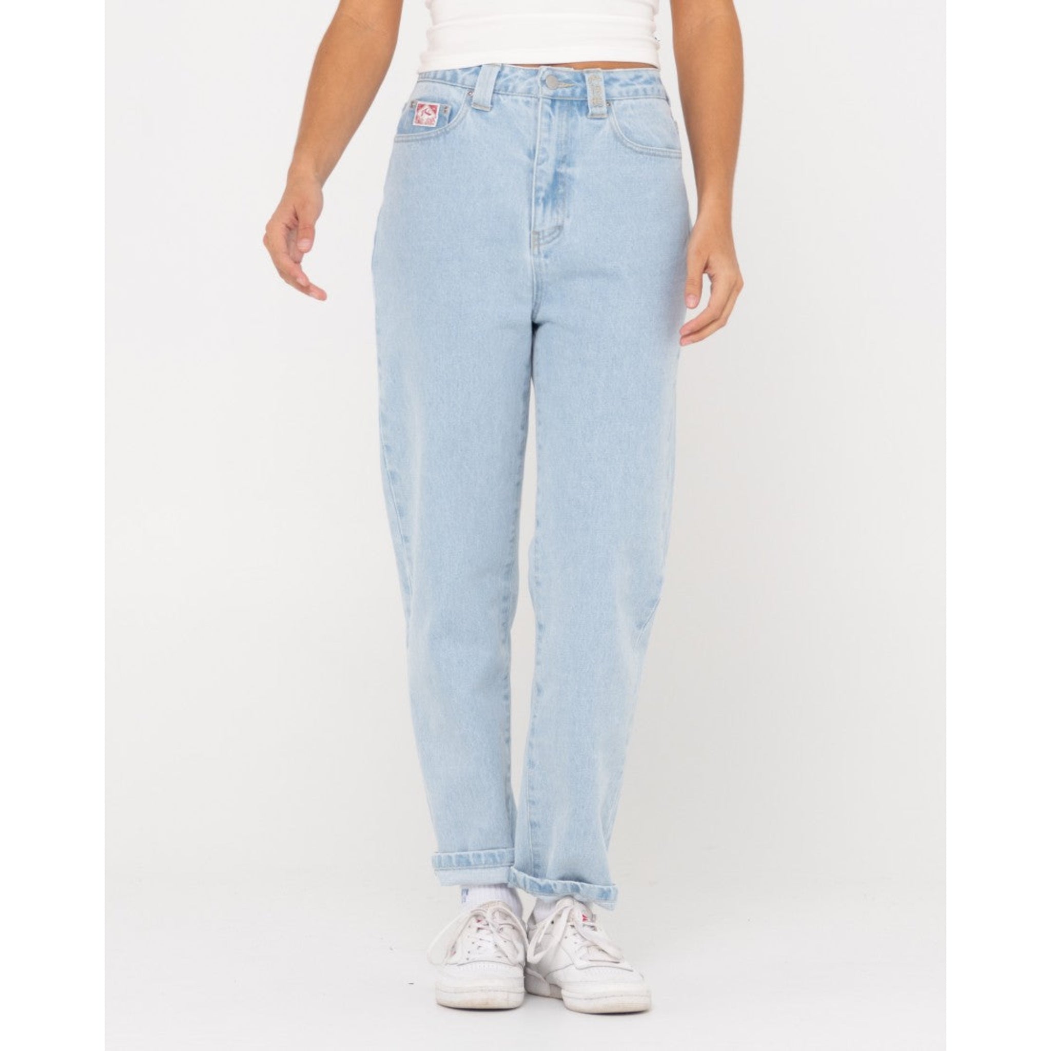 Rusty High Straight Mom Jean