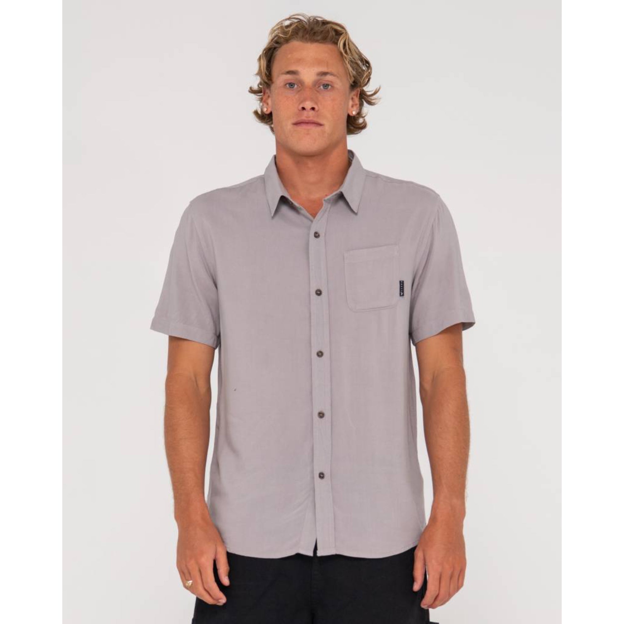 Rusty Razor Blade SS Rayon Shirt