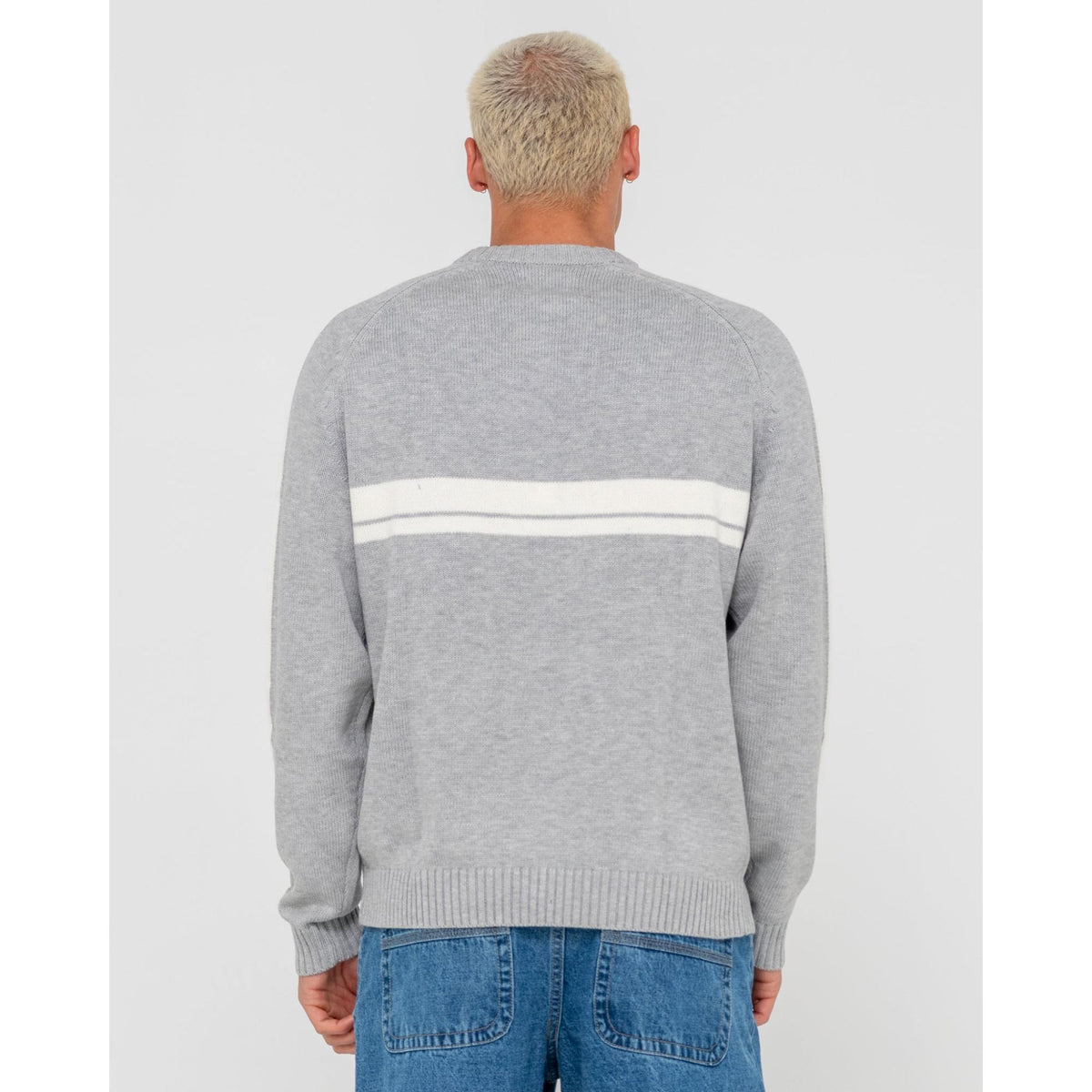 Rusty White Lines 2.0 Crew Knit - Mens