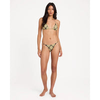 RVCA Boulevard Plaid Halter Tri Bikini Top
