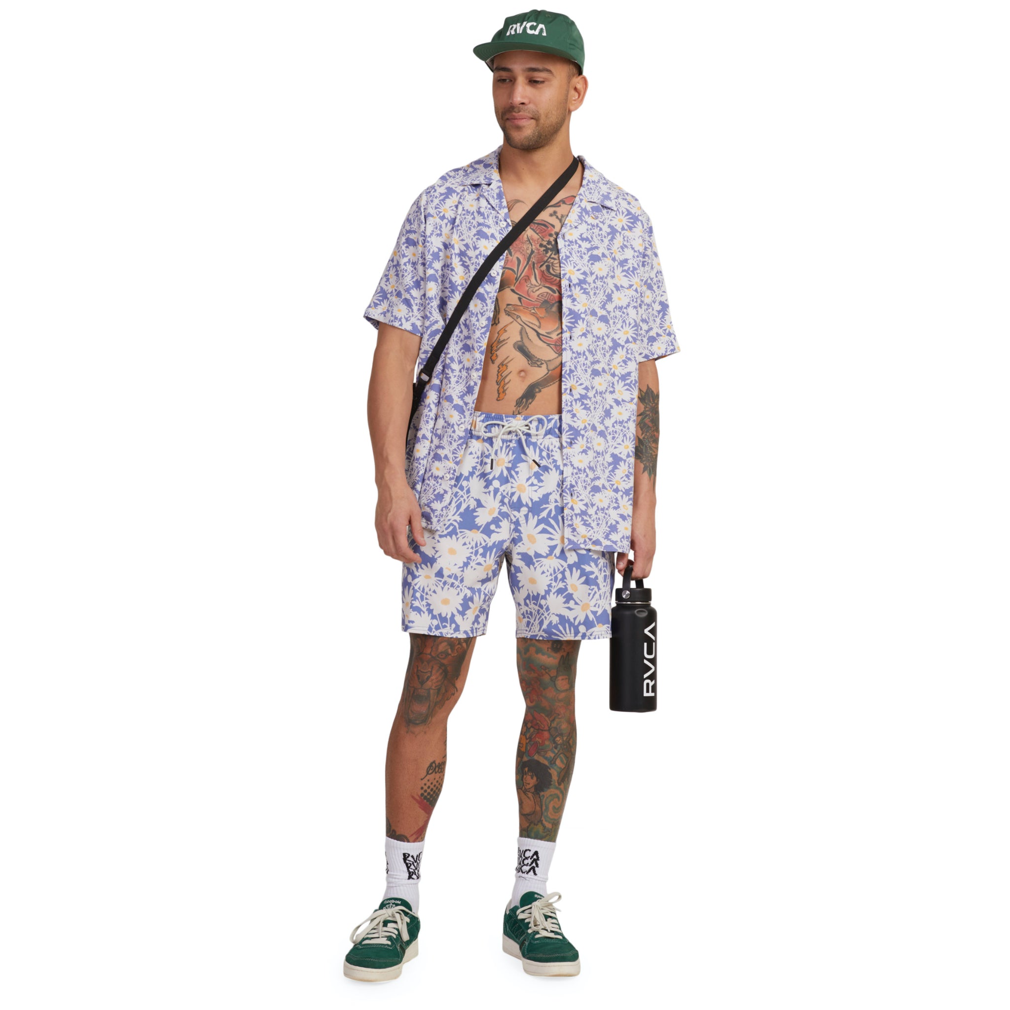 RVCA Mens Dais Floral SS Shirt
