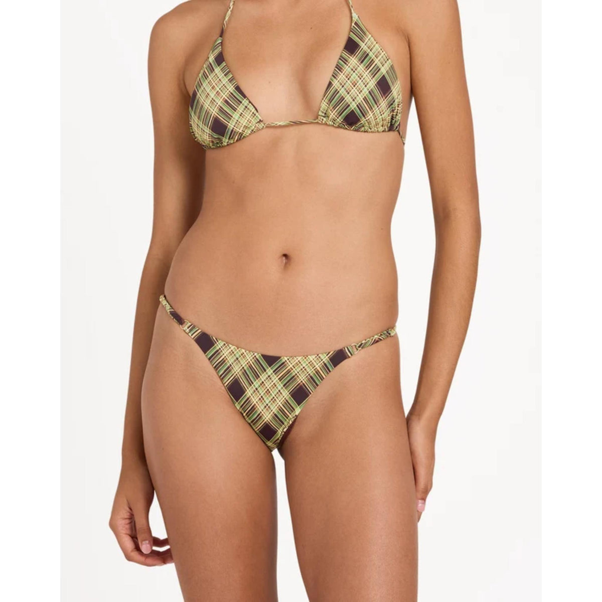 RVCA Boulevard Plaid Ultra Skimpy Bikini Bottom
