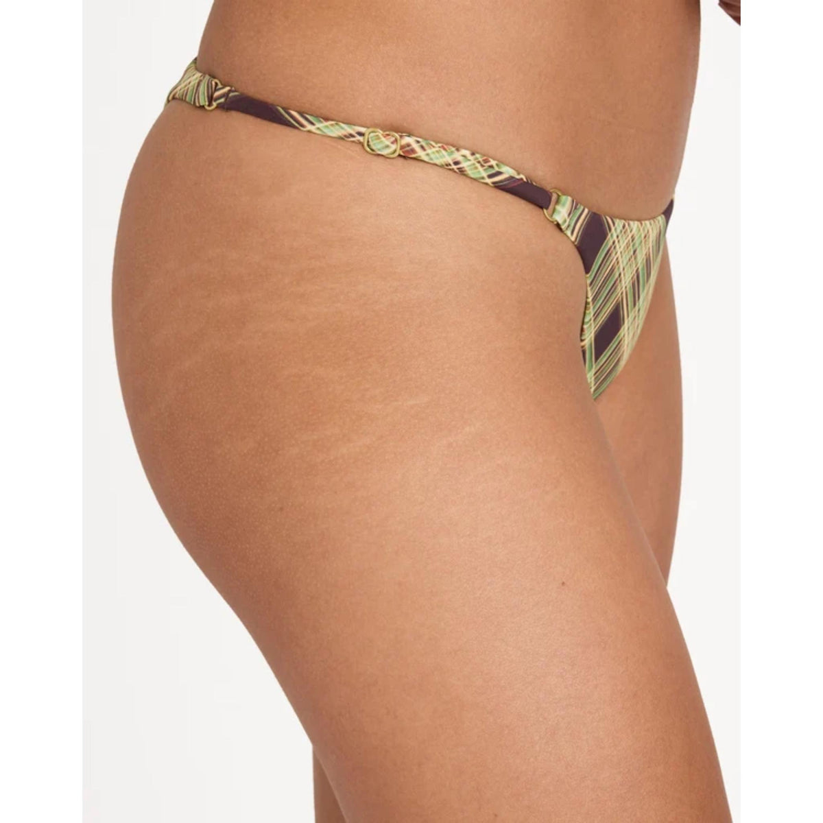 RVCA Boulevard Plaid Ultra Skimpy Bikini Bottom