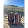 Salty Shadows Oversized Beach Bag - Brown Stripe