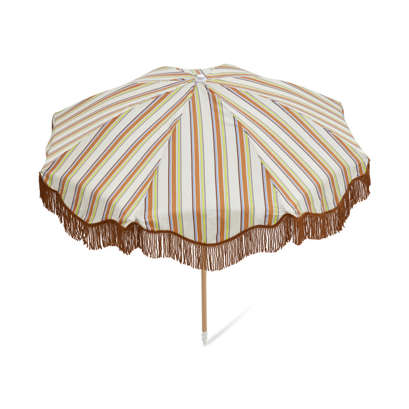 Salty Shadows Vintage Stripe Beach Umbrella