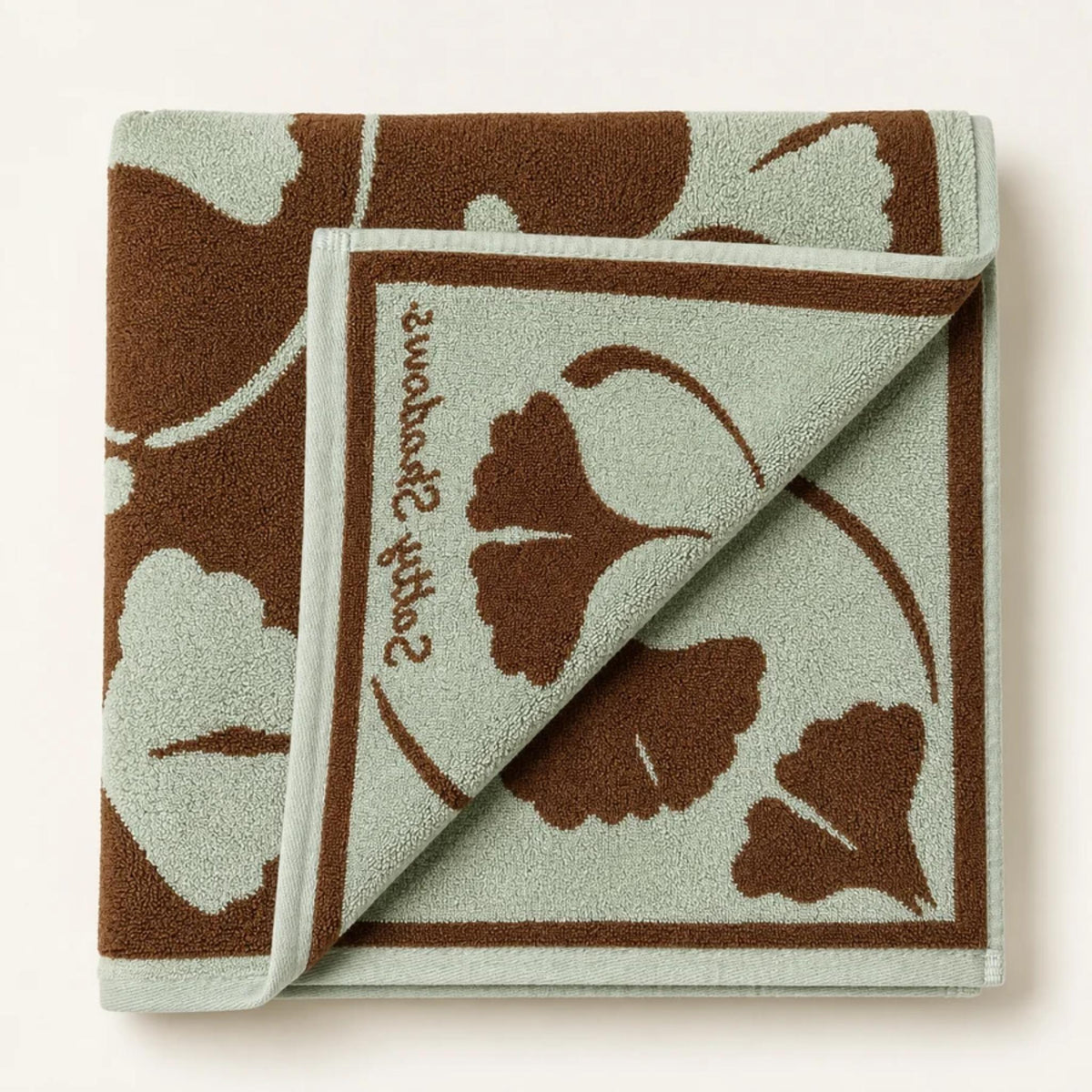 Salty Shadows Ginkgo Beach Towel