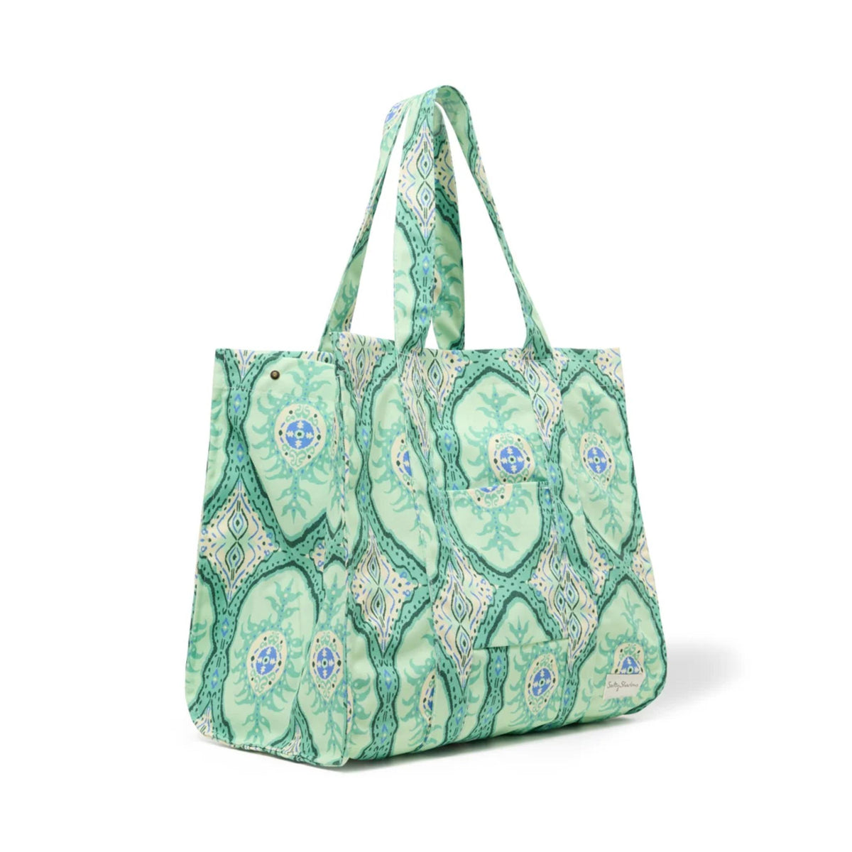 Salty Shadows Oversized Beach Bag Moss