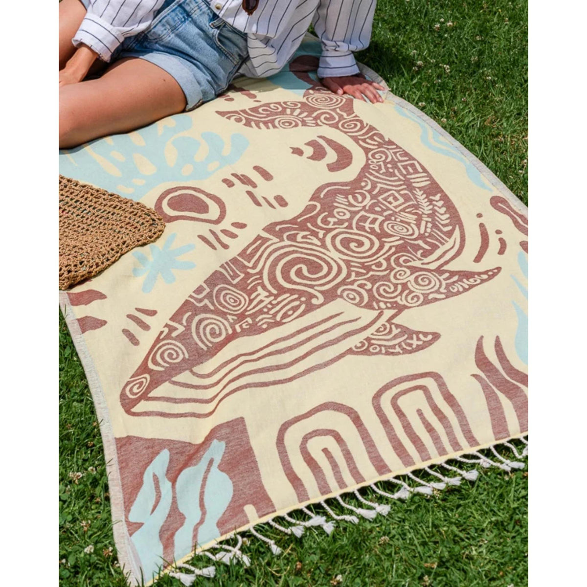 Sand Cloud Moby the Whale Beach Towel