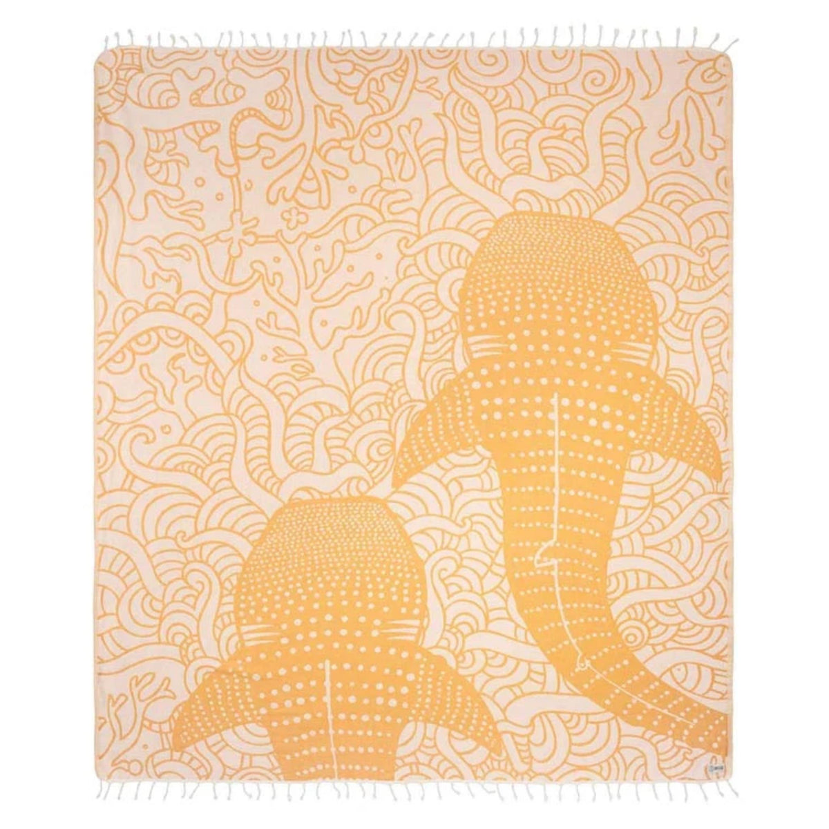 Sand Cloud Whale Shark - Sunflower - X-Large Beach Towel