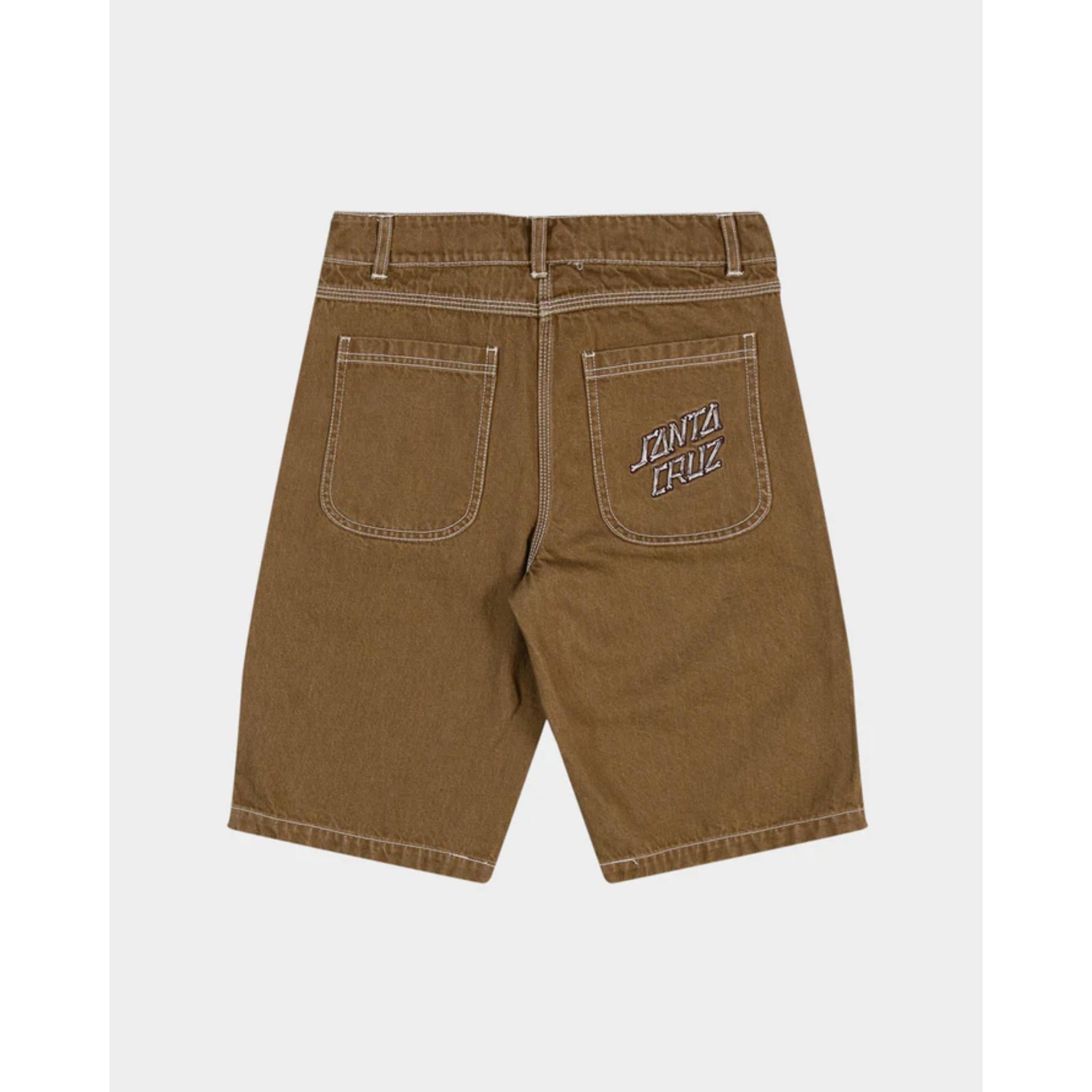 Santa Cruz Brain Dot Stack Baggy Jean Shorts