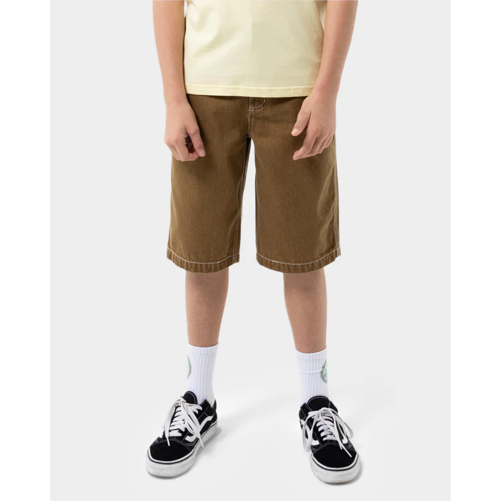 Santa Cruz Brain Dot Stack Baggy Jean Shorts