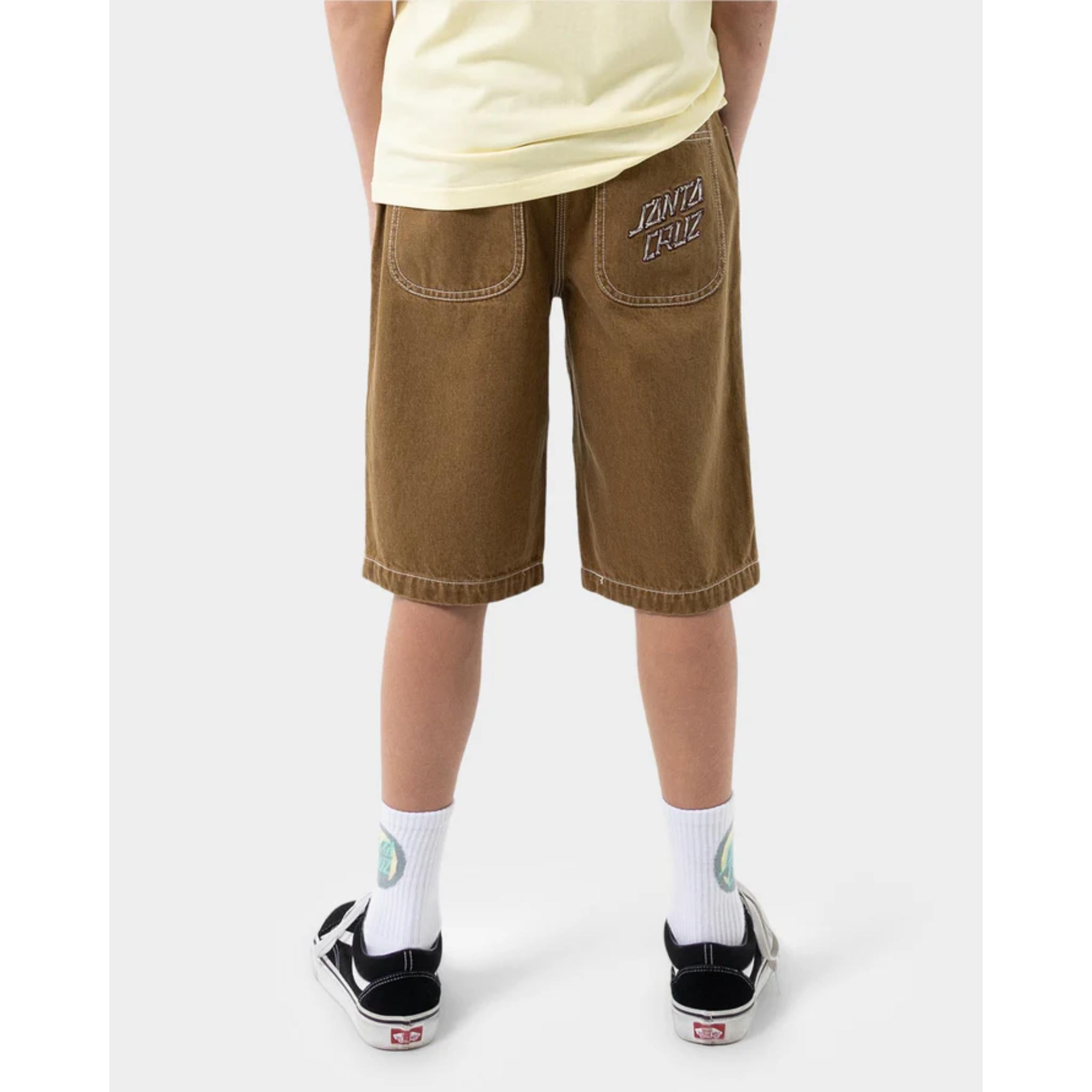 Santa Cruz Brain Dot Stack Baggy Jean Shorts