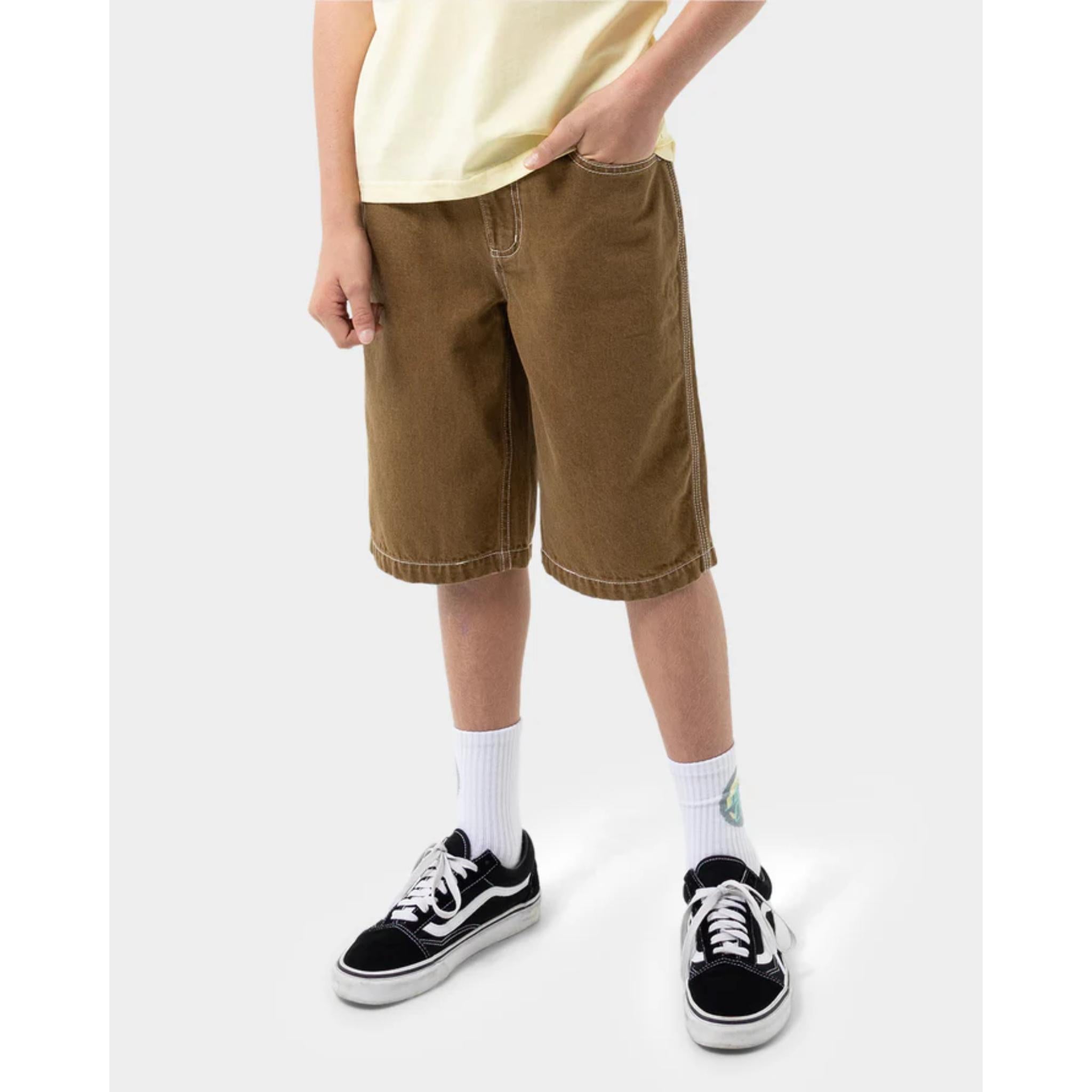 Santa Cruz Brain Dot Stack Baggy Jean Shorts