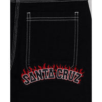 Santa Cruz Flamed Collegiate Arch Baggy Jean Shorts