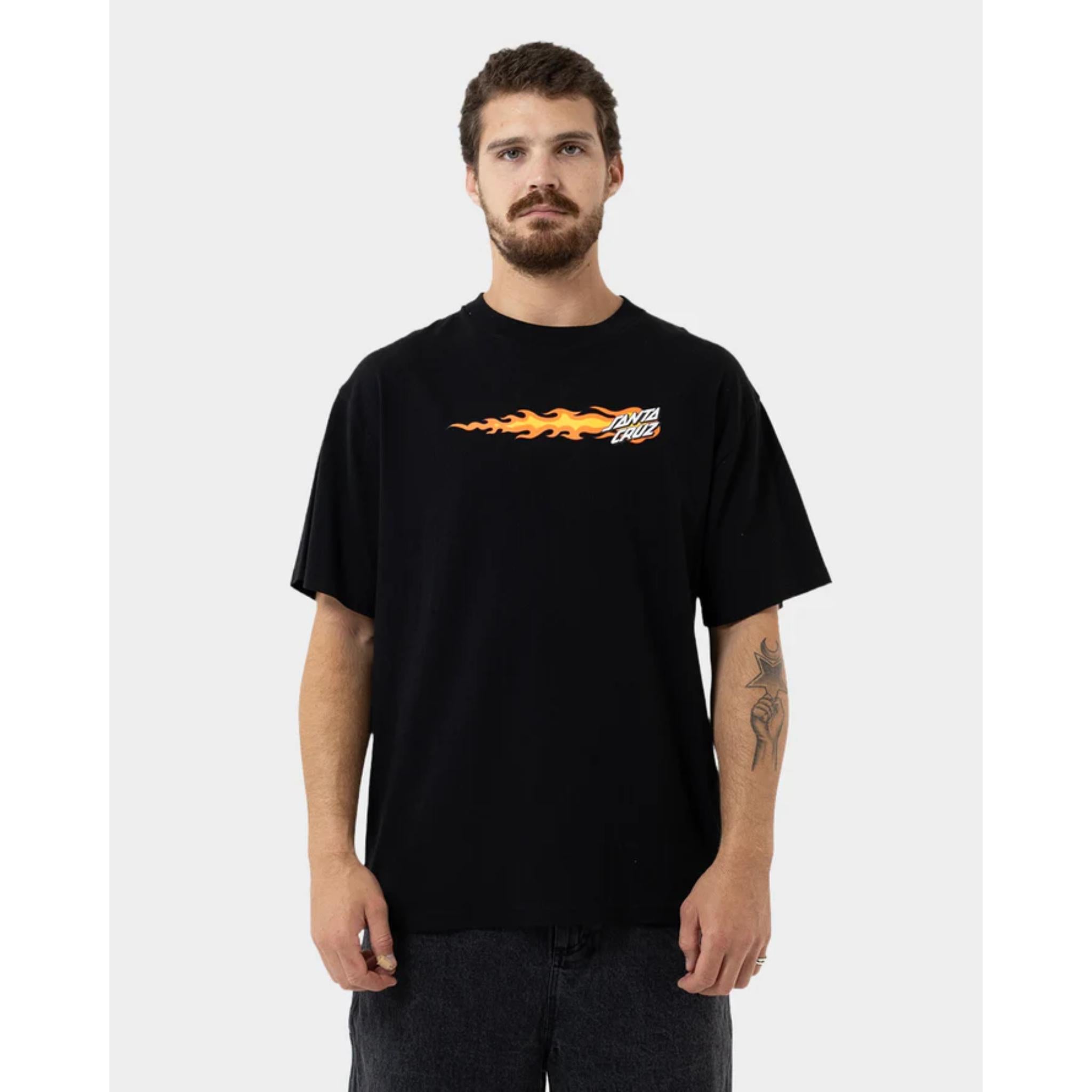Santa Cruz Flaming Dice Dot Flash Tee