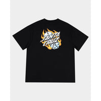 Santa Cruz Flaming Dice Dot Flash Tee