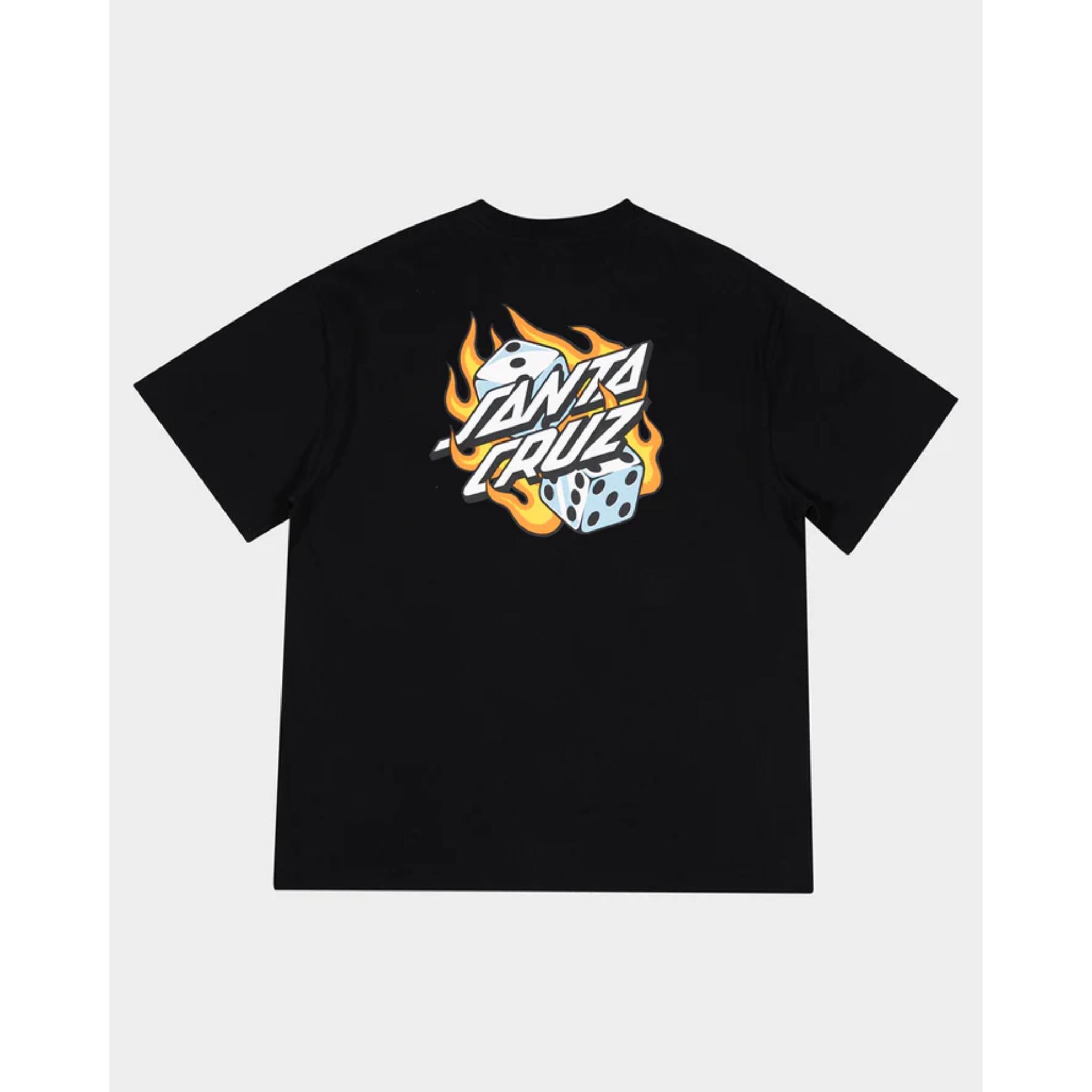 Santa Cruz Flaming Dice Dot Flash Tee