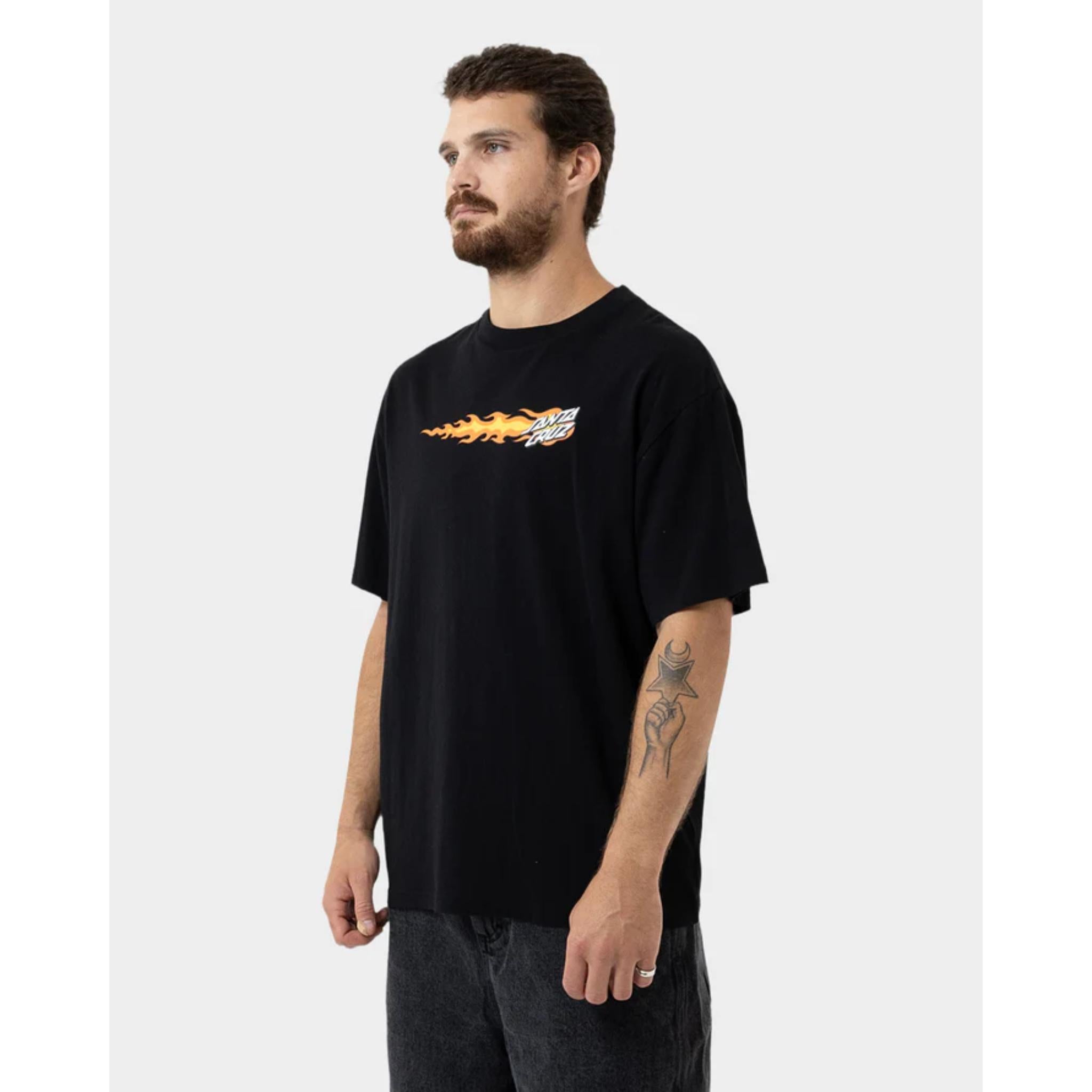 Santa Cruz Flaming Dice Dot Flash Tee