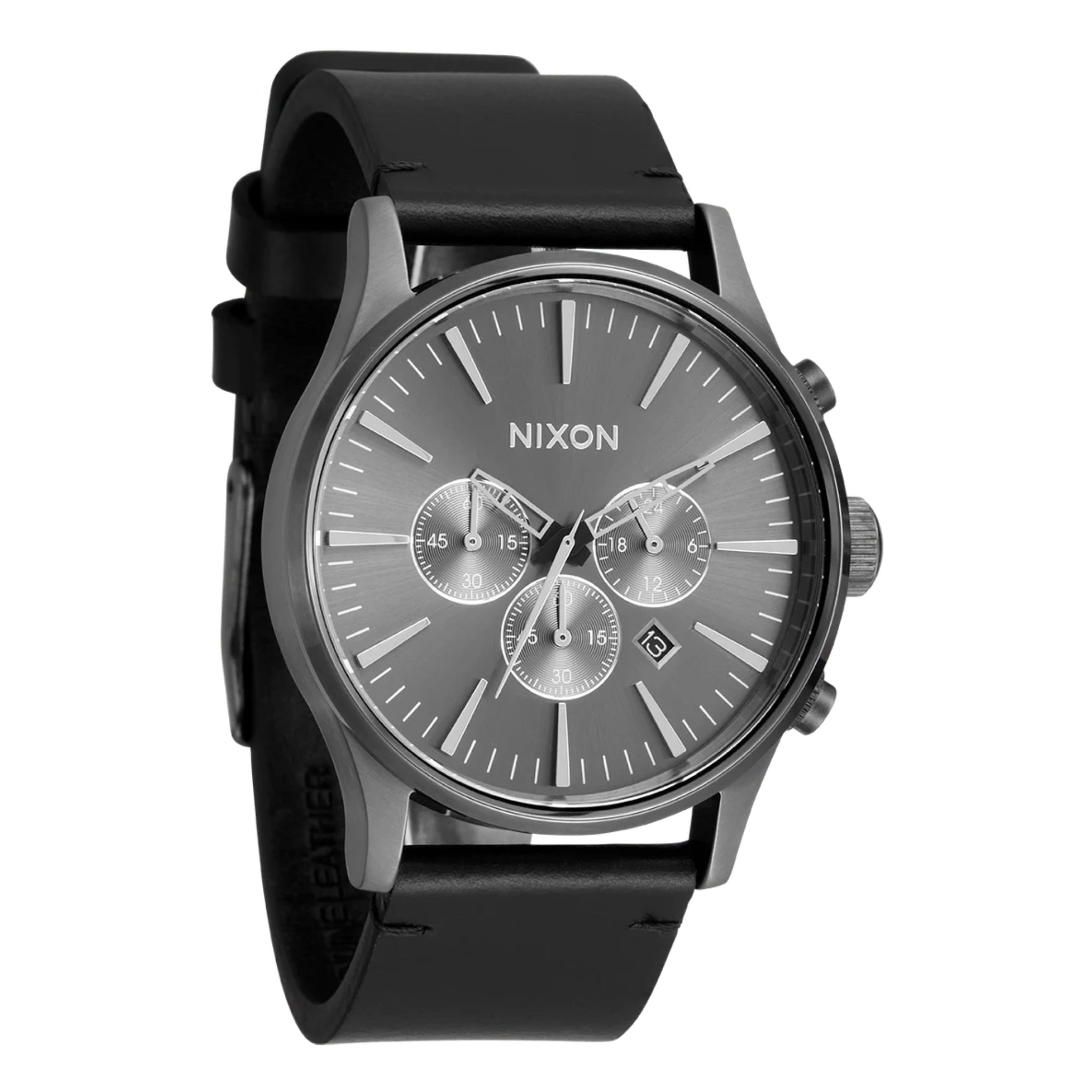 Nixon Sentry Chrono Leather Watch
