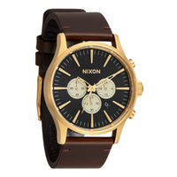 Nixon Sentry Chrono Leather Watch