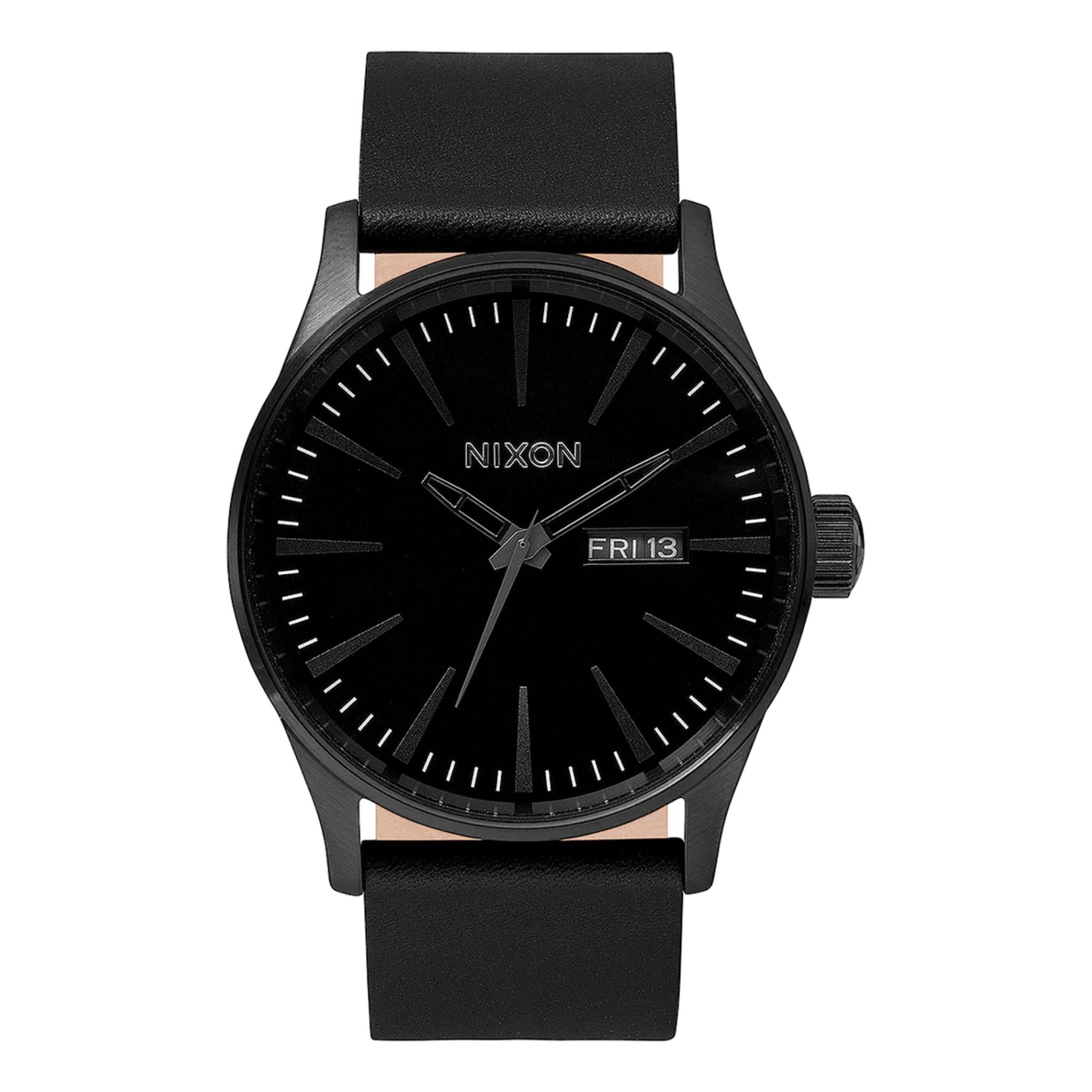 Nixon Sentry Leather Watch