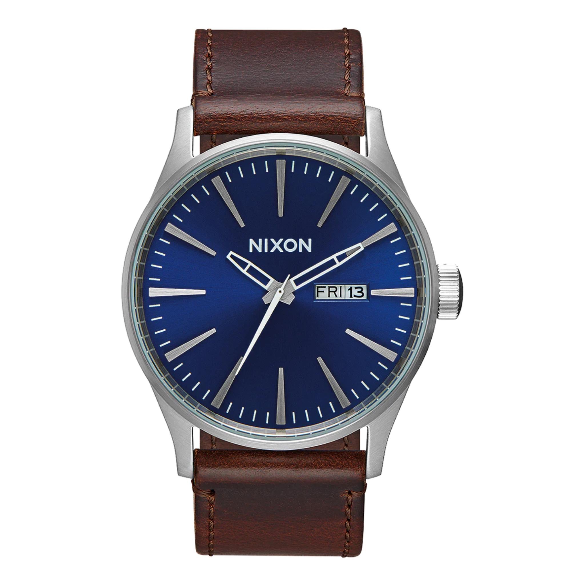Nixon Sentry Leather Watch